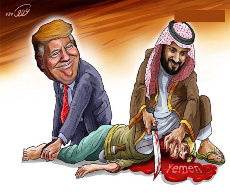 آمریکا همدست جنایات عربستان در یمن