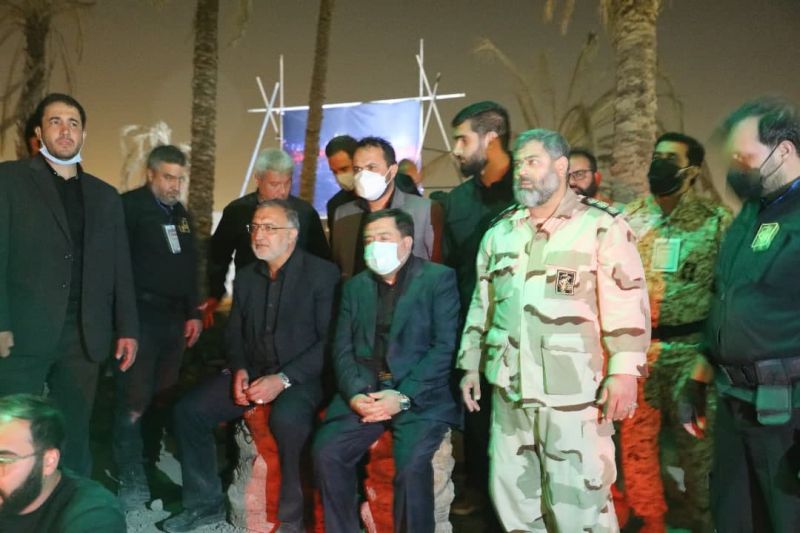 رزم نمایش معبر میزبان شهردار تهران در شب اربعین