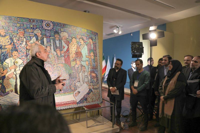  تابلوی نقاشی مینیاتوری با عنوان وحدت ملی رونمایی شد
