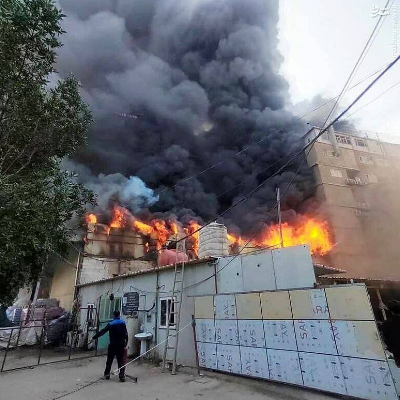 آتش‌سوزی در هتل محل اقامت زائران ایرانی در نجف/ اعلام آخرین وضعیت و امدادرسانی به مصدومان حادثه