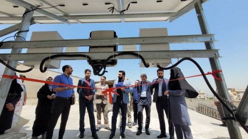 افتتاح و بهره برداری از نیروگاه خورشیدی 5 کیلوواتی در منطقه 17