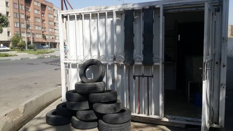 ایجاد اولین غرفه بازیافت لاستیک های فرسوده شهر تهران در محله سهیل شمالی منطقه ۱۹