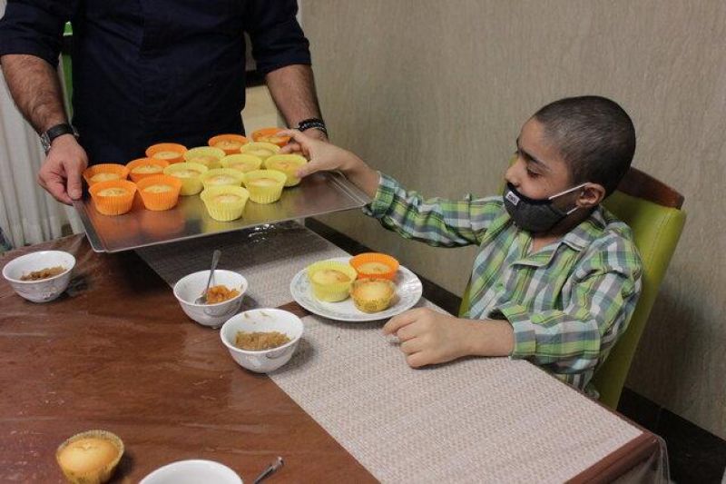 پخت کیک سلامتی کودکان مبتلا به سرطان در اقامتگاه ستارخان محک 