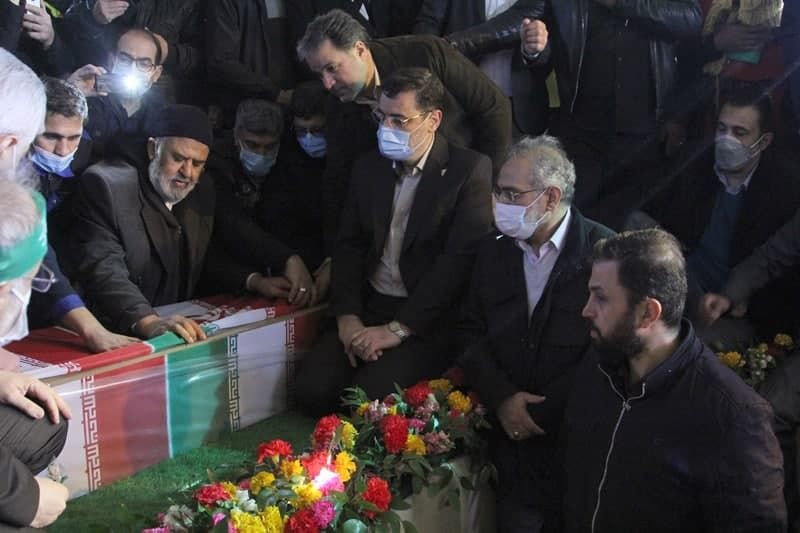 مراسم تشییع پیکر مطهر 2 شهید گمنام با حضور رئیس بنیاد شهید و امور ایثارگران برگزار شد