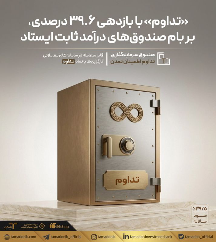 &laquo;تداوم&raquo; با بازدهی ۳۹.۶ درصدی، بر بام صندوق&zwnj;های درآمد ثابت ایستاد