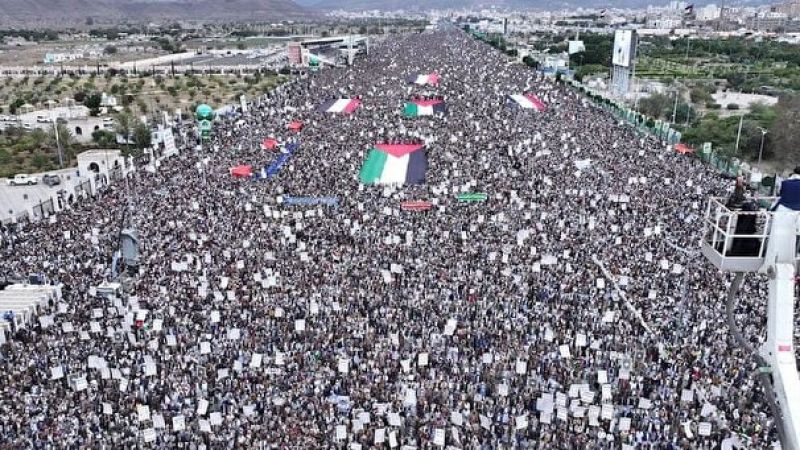 طنین فریاد مرگ بر آمریکا و اسرائیل در سرتاسر یمن 