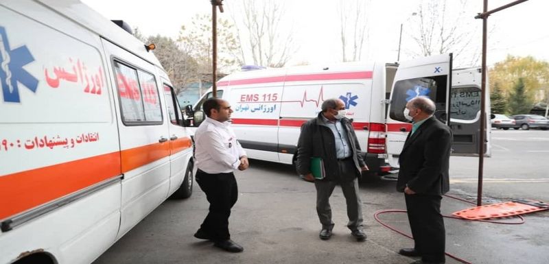بازدید دکتر میعادفر از پایگاه حقانی اورژانس تهران 