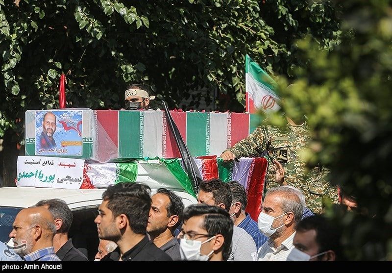 تشییع پیکر شهید مدافع امنیت در تهران 