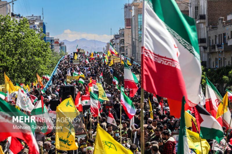  شکوه حضور ایرانیان در راهپیمایی روز قدس