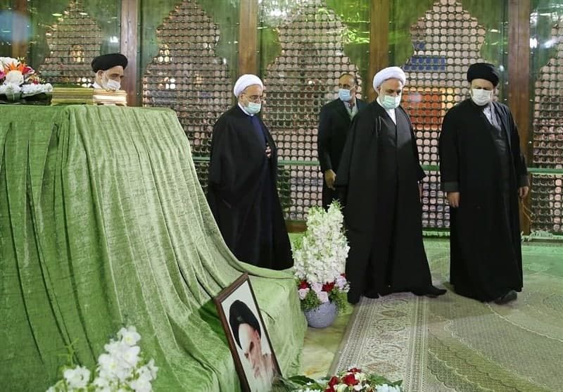 مراسم تجدید میثاق رئیس و مسئولان عالی قضایی با آرمان&zwnj;های امام خمینی (ره)