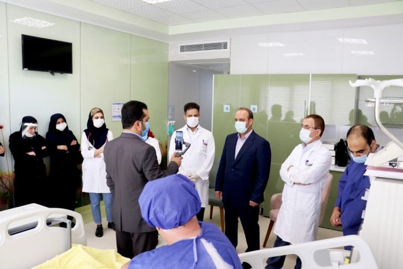 پلاسما درمانی در بیمارستان بانک ملی ایران برای درمان بیماران کرونایی